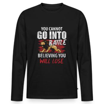 Danger de chasse du roi Grace - T-shirt manches longues Premium bio Homme - noir - Devant - Nico (187cm)