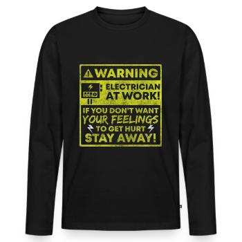 Electricity Craft Voltage Work - Men's Premium Organic Long Sleeve Shirt - black - Front - Nico (187cm)