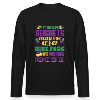 Karneval Parade Kette Straßenfest - Männer Premium Bio Langarmshirt - Schwarz - Vorne - Nico (187cm)