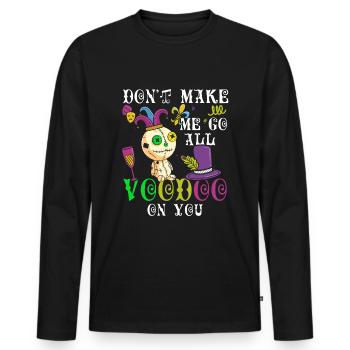 Mardi Gras Parade Perlen Dienstag - Männer Premium Bio Langarmshirt - Schwarz - Vorne - Nico (187cm)
