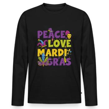 Party Parade Feiern Dienstag - Männer Premium Bio Langarmshirt - Schwarz - Vorne - Nico (187cm)