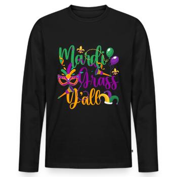 Party Parade Feiern Tradition - Männer Premium Bio Langarmshirt - Schwarz - Vorne - Nico (187cm)