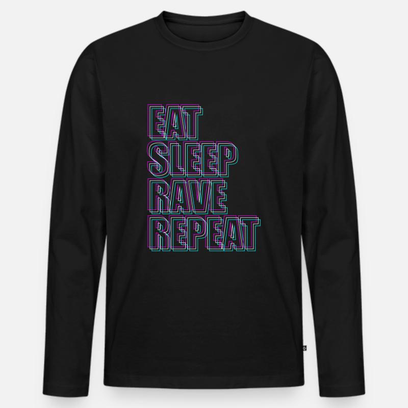 House Abtanzen - Männer Premium Bio Langarmshirt - Schwarz