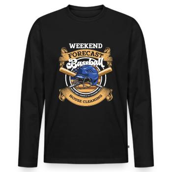 Baseball Bat, Catcher, America, Ball - Men's Premium Organic Long Sleeve Shirt - black - Front - Nico (187cm)