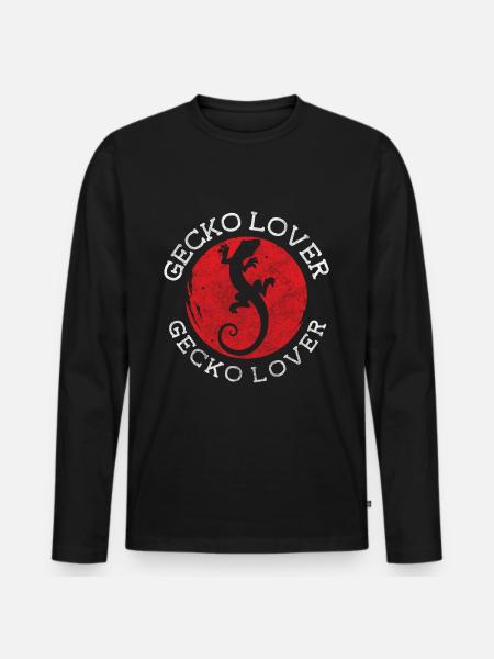 Geckos Tropics Terrarium - Men's Premium Organic Long Sleeve Shirt - black