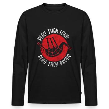 Association de musique folklorique - T-shirt manches longues Premium bio Homme - noir - Devant - Nico (187cm)