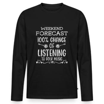 Folk music Musikverein Tanz - Men's Premium Organic Long Sleeve Shirt - black - Front - Nico (187cm)