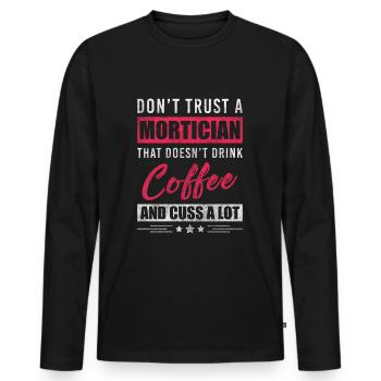 Funeral profession mourning - Men's Premium Organic Long Sleeve Shirt - black - Front - Nico (187cm)