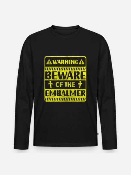 Bestatter Arbeit Sarg Leiche - Männer Premium Bio Langarmshirt - Schwarz