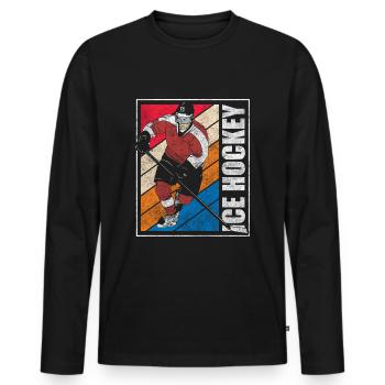 Sport Puck Team - Men's Premium Organic Long Sleeve Shirt - black - Front - Nico (187cm)
