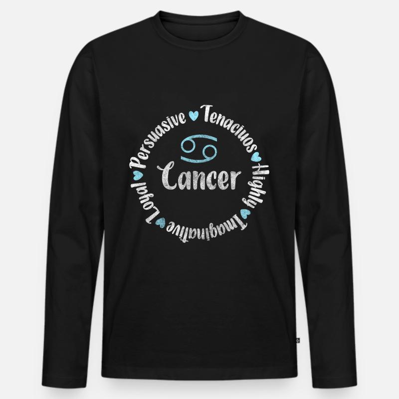 Sternzeichen Juni - Männer Premium Bio Langarmshirt - Schwarz