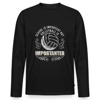 Sport Ball Trainer Ball Sports - Men's Premium Organic Long Sleeve Shirt - black - Front - Nico (187cm)