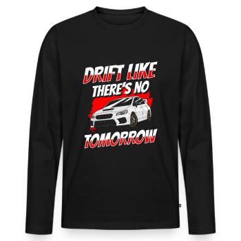 Drifting Car Asphalt Speedster - Men's Premium Organic Long Sleeve Shirt - black - Front - Nico (187cm)