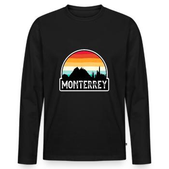 Monterrey Mexique Flag Skyline Souvenir de voyage - T-shirt manches longues Premium bio Homme - noir - Devant - Nico (187cm)