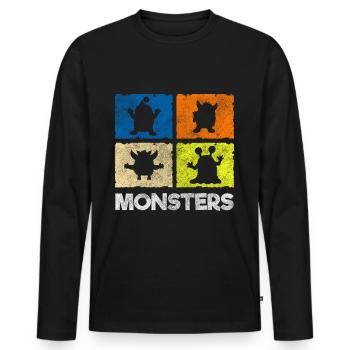 Déguisement d’Halloween Creature Kids - T-shirt manches longues Premium bio Homme - noir - Devant - Nico (187cm)