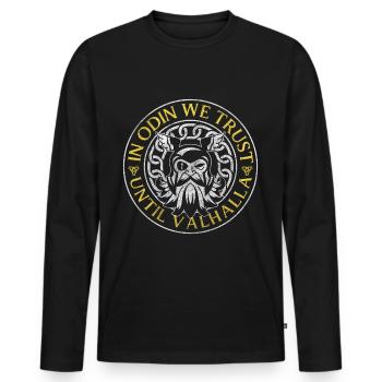 Thor Nordmann Asgard Symbol - Men's Premium Organic Long Sleeve Shirt - black - Front - Nico (187cm)