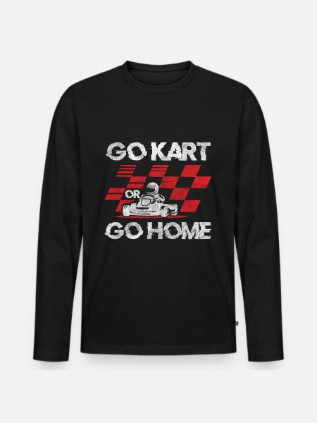 Kart Kartfahrer Karting - Men's Premium Organic Long Sleeve Shirt - black