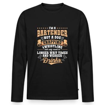 Cocktail Mixer Mixer Bottle - Men's Premium Organic Long Sleeve Shirt - black - Front - Nico (187cm)