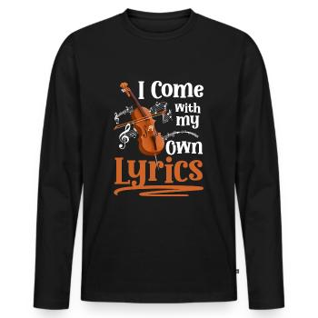 Musiker Bargeld Musikinstrument Entertainer - Männer Premium Bio Langarmshirt - Schwarz - Vorne - Nico (187cm)