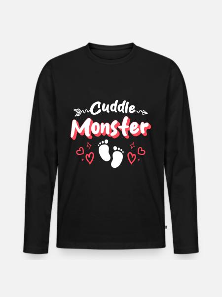 Relation de câlins - T-shirt manches longues Premium bio Homme - noir
