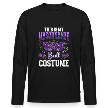 Disfigurement unknown - Men's Premium Organic Long Sleeve Shirt - black - Front - Nico (187cm)