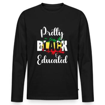 Wilderness Elephant Adventure Serengeti - Men's Premium Organic Long Sleeve Shirt - black - Front - Nico (187cm)