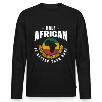Wilderness Adventure Serengeti - Men's Premium Organic Long Sleeve Shirt - black - Front - Nico (187cm)