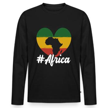 Safari Serengeti - Men's Premium Organic Long Sleeve Shirt - black - Front - Nico (187cm)