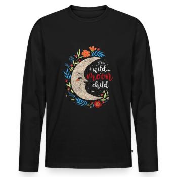 Symbol Sun Religion Elements - Men's Premium Organic Long Sleeve Shirt - black - Front - Nico (187cm)
