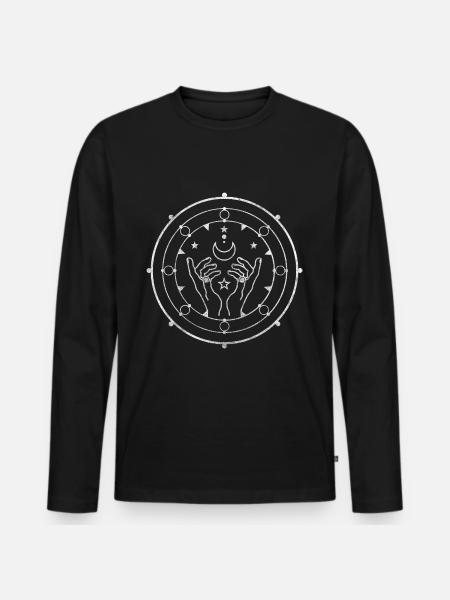 Rune symbolism sign element - Men's Premium Organic Long Sleeve Shirt - black