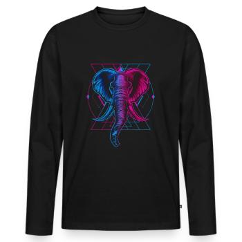 Symbol Sun Warrior Element - Men's Premium Organic Long Sleeve Shirt - black - Front - Nico (187cm)