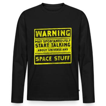 Universum Stern Sonnensystem - Männer Premium Bio Langarmshirt - Schwarz - Vorne - Nico (187cm)