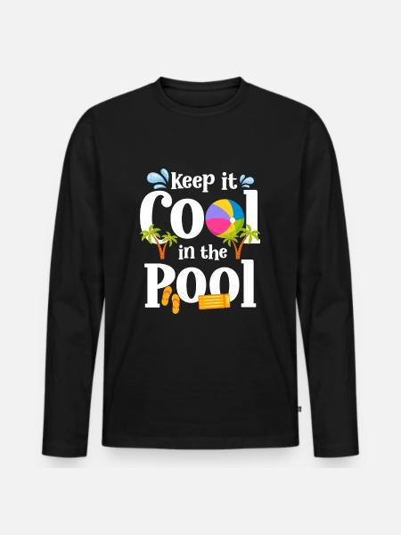 Pool Pool Party Floats Leisure - Men's Premium Organic Long Sleeve Shirt - black