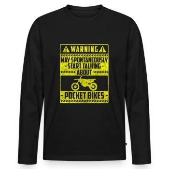 Pocketbike Zweirad Dreck - Männer Premium Bio Langarmshirt - Schwarz - Vorne - Nico (187cm)