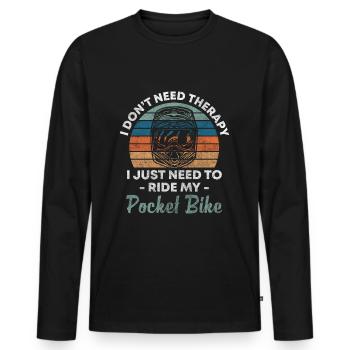 Pocketbike Zweirad Trail Geländebike - Männer Premium Bio Langarmshirt - Schwarz - Vorne - Nico (187cm)