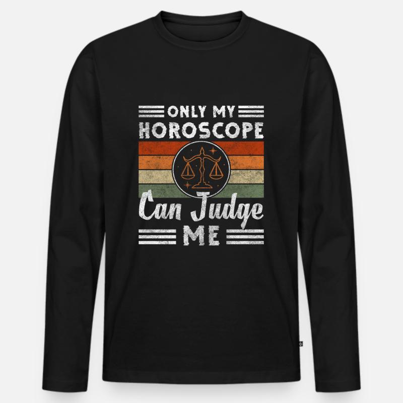 Sternzeichen Sternbild Astro Eigenschaften - Männer Premium Bio Langarmshirt - Schwarz