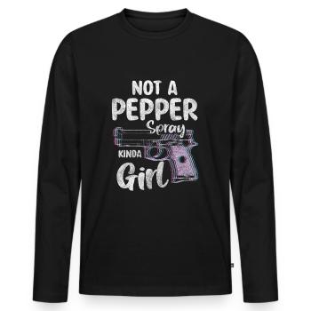 Arme Pistolet Sport Tir Guerre - T-shirt manches longues Premium bio Homme - noir - Devant - Nico (187cm)