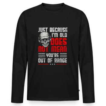 Armes de poing Propriétaires d’armes de tir de sport - T-shirt manches longues Premium bio Homme - noir - Devant - Nico (187cm)