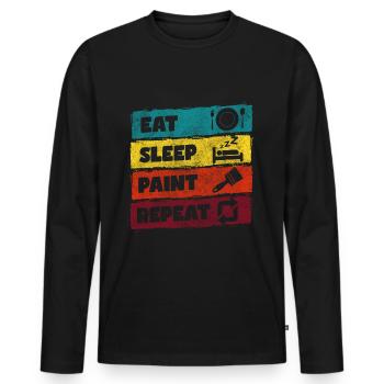 Painter spray can craft - Men's Premium Organic Long Sleeve Shirt - black - Front - Nico (187cm)