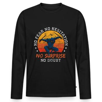 Swordsman Weapon Kendo Akido - Men's Premium Organic Long Sleeve Shirt - black - Front - Nico (187cm)