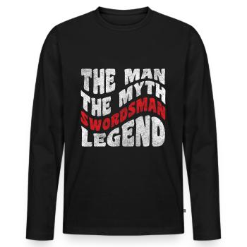 Schwert Duell Kendo Säbel - Männer Premium Bio Langarmshirt - Schwarz - Vorne - Nico (187cm)