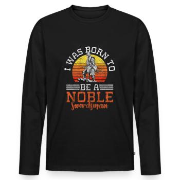 Swordsman Fight Kendo Victory - Men's Premium Organic Long Sleeve Shirt - black - Front - Nico (187cm)