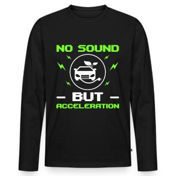 Elektromobilität Auto Umwelt Klima - Männer Premium Bio Langarmshirt - Schwarz - Vorne - Nico (187cm)