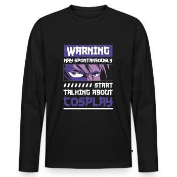 Cosplay Gambler - Men's Premium Organic Long Sleeve Shirt - black - Front - Nico (187cm)