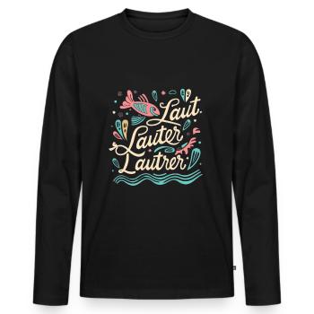 Kaiserslautern Fan - Männer Premium Bio Langarmshirt - Schwarz - Vorne - Nico (187cm)