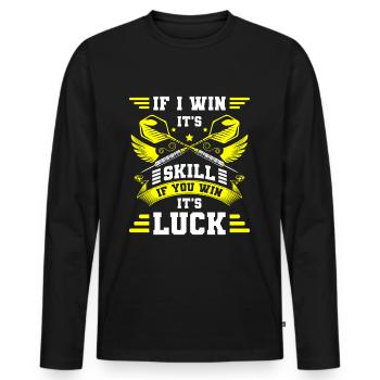 Dartscheibe Dartboard Bullseye - Men's Premium Organic Long Sleeve Shirt - black - Front - Nico (187cm)