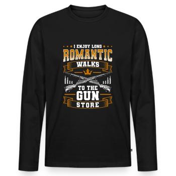 Club de tir Zone de tir Fun Shooting Sports - T-shirt manches longues Premium bio Homme - noir - Devant - Nico (187cm)