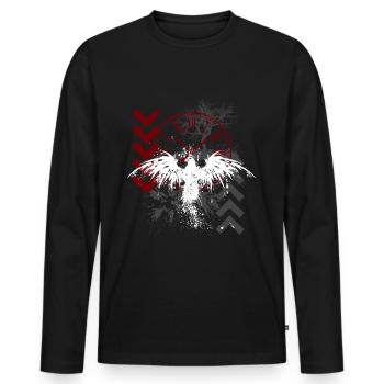 Trash Polka Trash Cool Motif - T-shirt manches longues Premium bio Homme - noir - Devant - Nico (187cm)