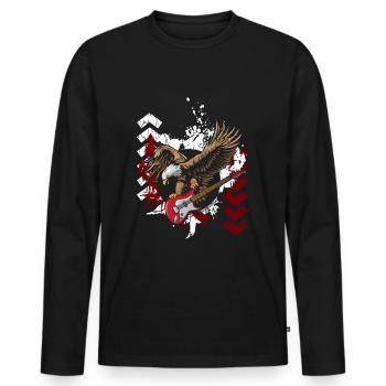 Trash Polka Trash Cool Noir - T-shirt manches longues Premium bio Homme - noir - Devant - Nico (187cm)