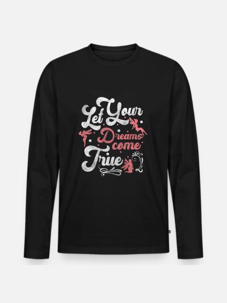 Elfe Kind Jungen Tochter - Männer Premium Bio Langarmshirt - Schwarz